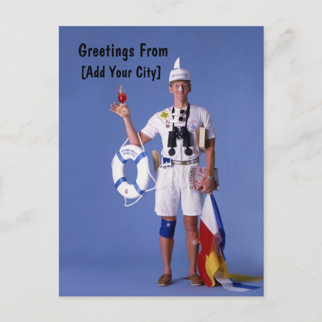 Skip Sayles™_humorous Greetings From postcard (Front)