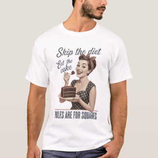 Skip the Diet Eat the Cake Retro T-Shirt