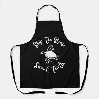 Skip The Straw Save A Turtle Cute Zero Waste Apron