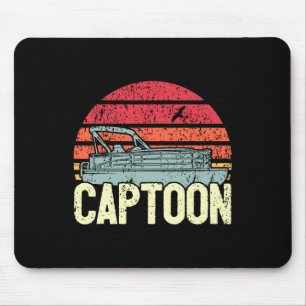 Skipper Pontoon Boat I Captain Pontoon Boating I C Mouse Mat
