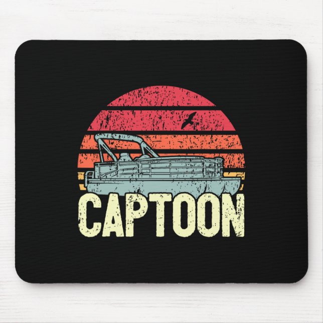 Skipper Pontoon Boat I Captain Pontoon Boating I C Mouse Mat (Front)