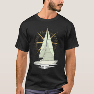 Skipper Sailboat Captain Sailor Nautical Sailing T-Shirt
