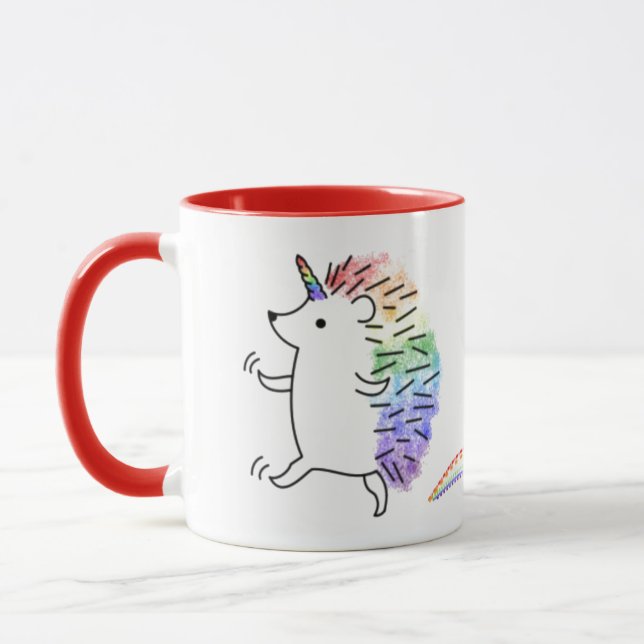 Skipping Hedgicorn Mug (Left)