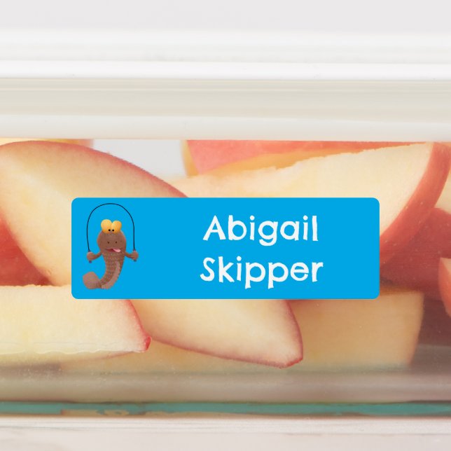 Skipping mudskipper fish cartoon personalised (Affixed)