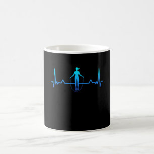 Skipping Rope Heartbeat Line Mom Gift Coffee Mug