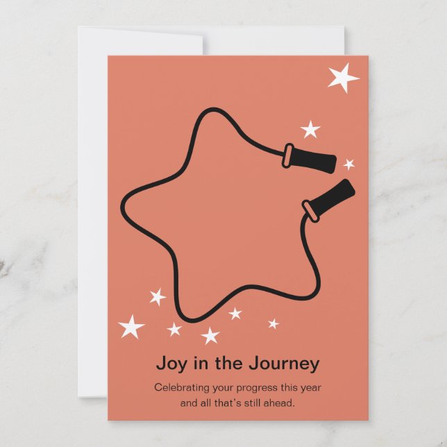 Skipping Rope Joy in the Journey Fitness Christmas Card (Front)