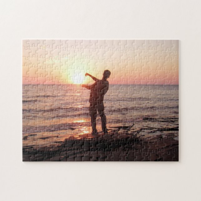 Skipping Stones in the Sunset Puzzle (Horizontal)