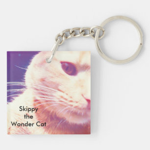 Skippy the Wonder Cat In Space Key Ring