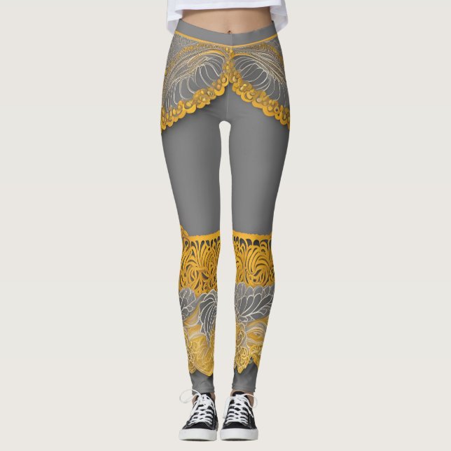 Skirt Me on Lace AI art  Leggings (Front)
