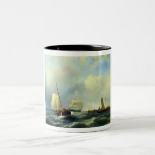 Skirting The Coast On A Breezy Day Two-Tone Coffee Mug