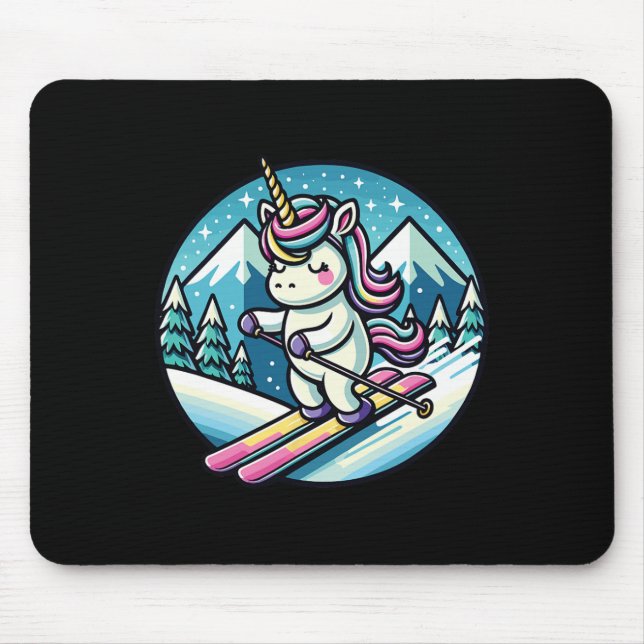 Skis, Alpine Skiing, _12  Mouse Mat (Front)