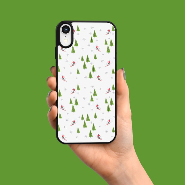 Skis and Pine Trees Case-Mate iPhone Case (Creator Uploaded)