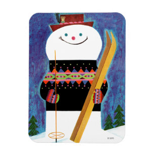 Skis for Snowman Magnet