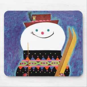 Skis for Snowman Mouse Mat