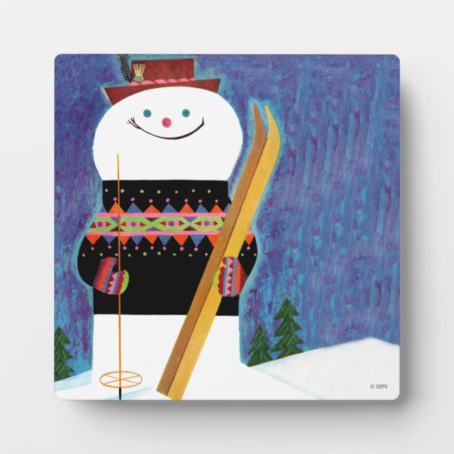 Skis for Snowman Plaque (Front)