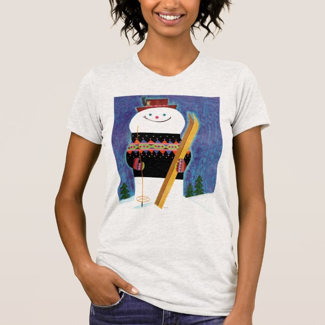 Skis for Snowman T-Shirt (Front)