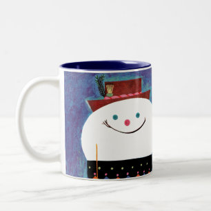 Skis for Snowman Two-Tone Coffee Mug