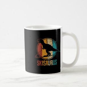 Skisaurus Funny Skiing Dino Ski Dinosaur Skiing Di Coffee Mug