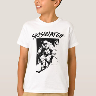 Skisquatch Retro Skiing Bigfoot Vintage Ski Sasqua T-Shirt