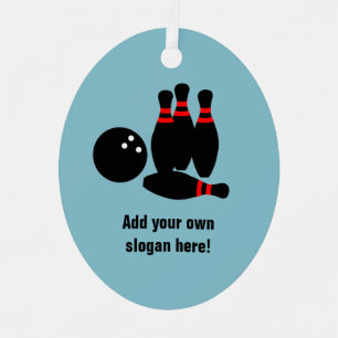 Skittles and Bowling Ball for you to add text to Metal Tree Decoration