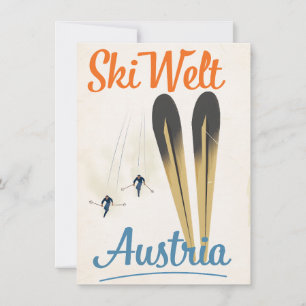 Skiwelt Austria ski travel poster
