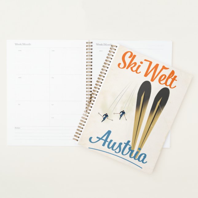 Skiwelt Austria ski travel poster Planner (Display)