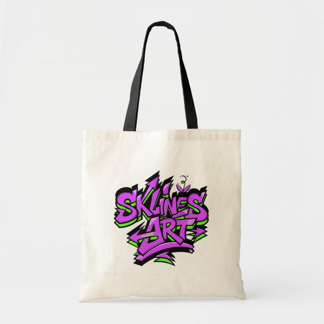 SklinesArt – Bold Graffiti Logo Tote Bag (Front)