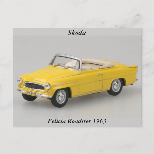 Skoda Felicia Roadster 1963 Postcard (Front)