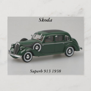 Skoda Superb 913 1938 Postcard