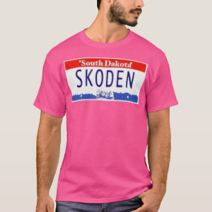 SKODEN South Dakota License Plate Long  T-Shirt