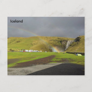 Skógafoss Waterfall, Skógá River, South Iceland Postcard