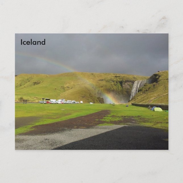 Skógafoss Waterfall, Skógá River, South Iceland Postcard (Front)