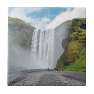 Skogafoss waterfall - Skogar village, Iceland Tile