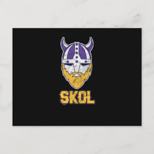 Skol! Cheers! Viking Vikings Beer Drinker Holiday Postcard