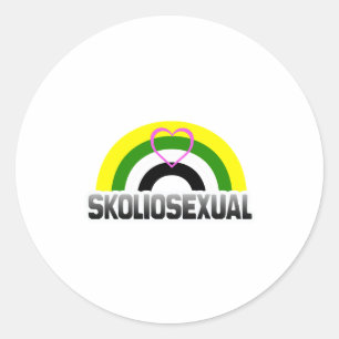 Skoliosexual Pride Classic Round Sticker