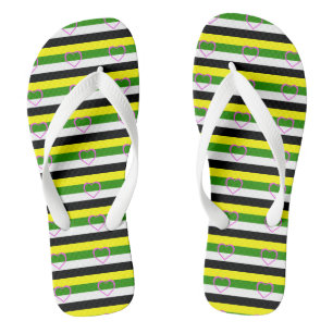 Skoliosexual Pride Flip Flops