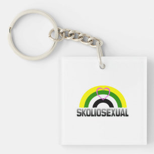 Skoliosexual Pride Key Ring