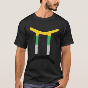 Skolioual Gemini Sign Skolioual Pride Flag T-Shirt