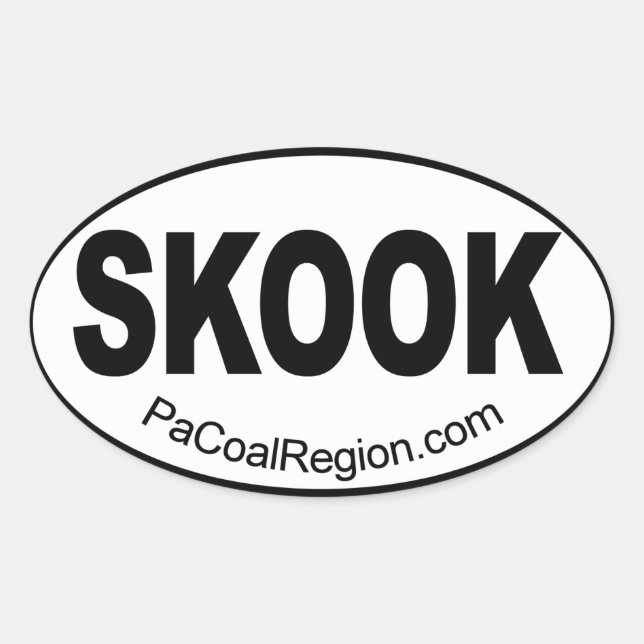 Skook Oval Sticker (Front)