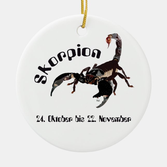 Skorpion - Sternzeichen Ornament (Front)