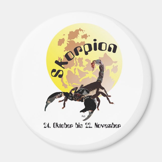 Skorpion - Tierkreiszeichen Magnet (Front)