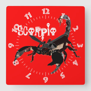 Skorpion Uhr Square Wall Clock