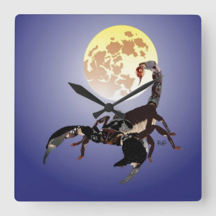 Skorpion Uhr Square Wall Clock