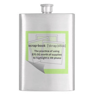 Skrap-book Hip Flask