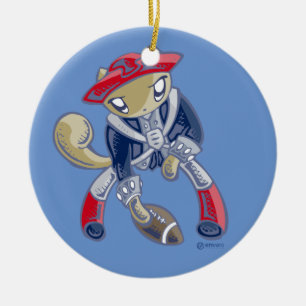 Skribbles: Go Patriots Ceramic Tree Decoration