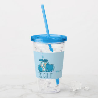 Skribbles: Just chillin' (blue) Acrylic Tumbler