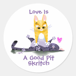 SKRITCH THE PITS KITTIES by Jeff Willis Art Classic Round Sticker