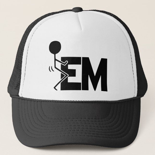 Skru-em Stick Figure  #USAPatriotGraphics  © Trucker Hat (Front)