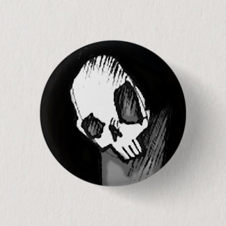 Skull 14 3 cm round badge
