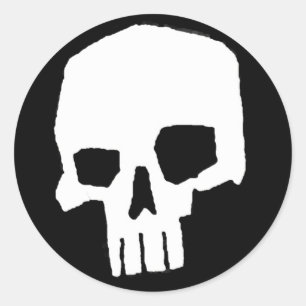 Skull 20 classic round sticker